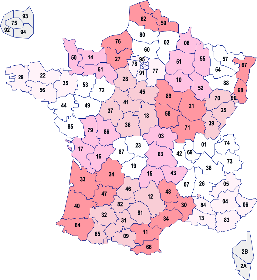 Carte de la france